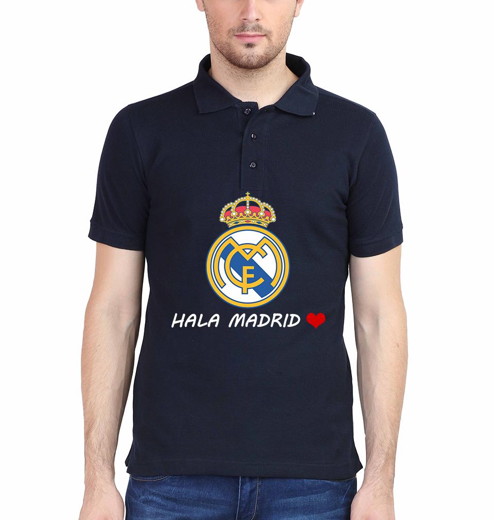 Hala Madrid Men Polo Half Sleeves T-Shirts-FunkyTeesClub