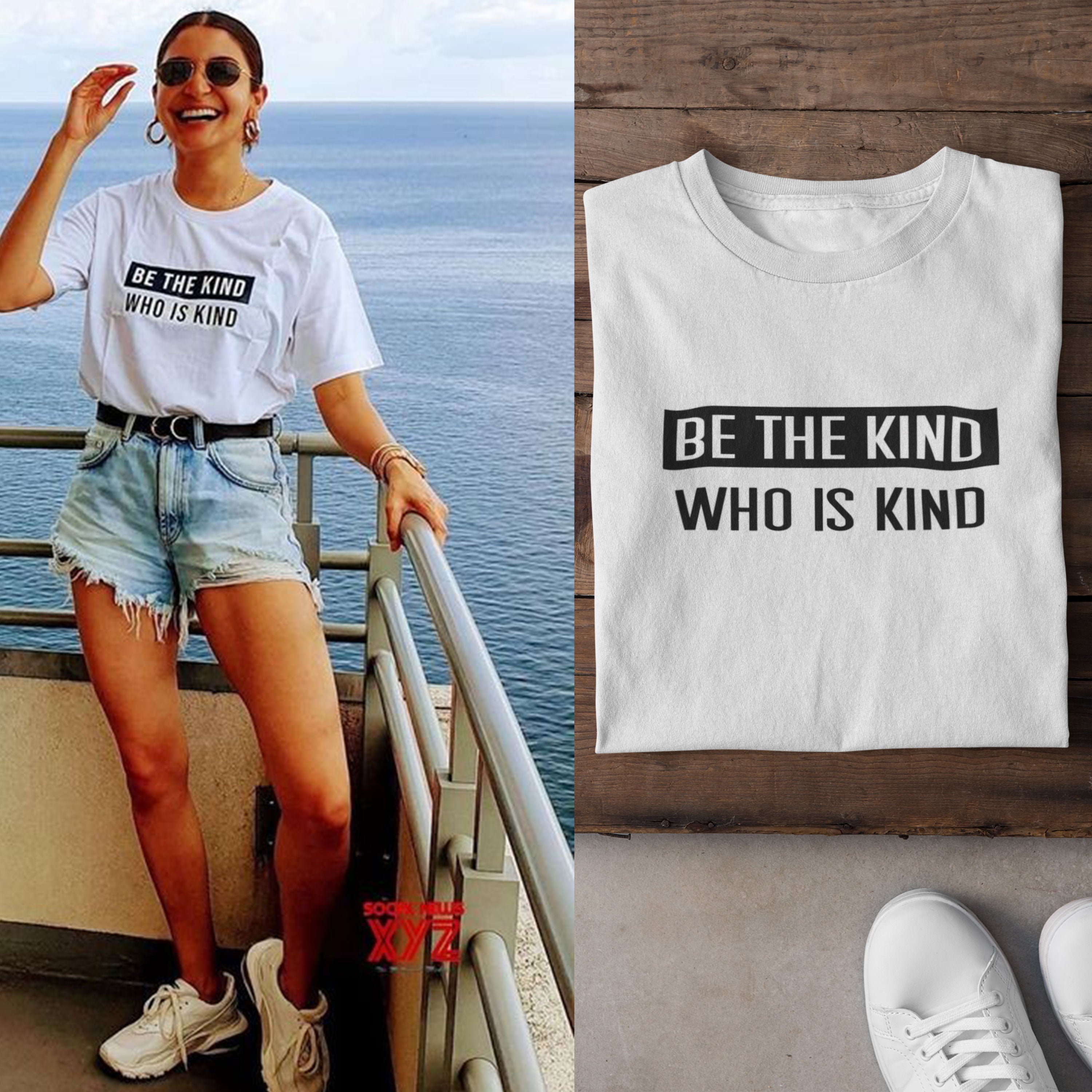 Be The Kind Who Is Kind Anushka Sharma Celebrity T-shirt- FunkyTeesClub