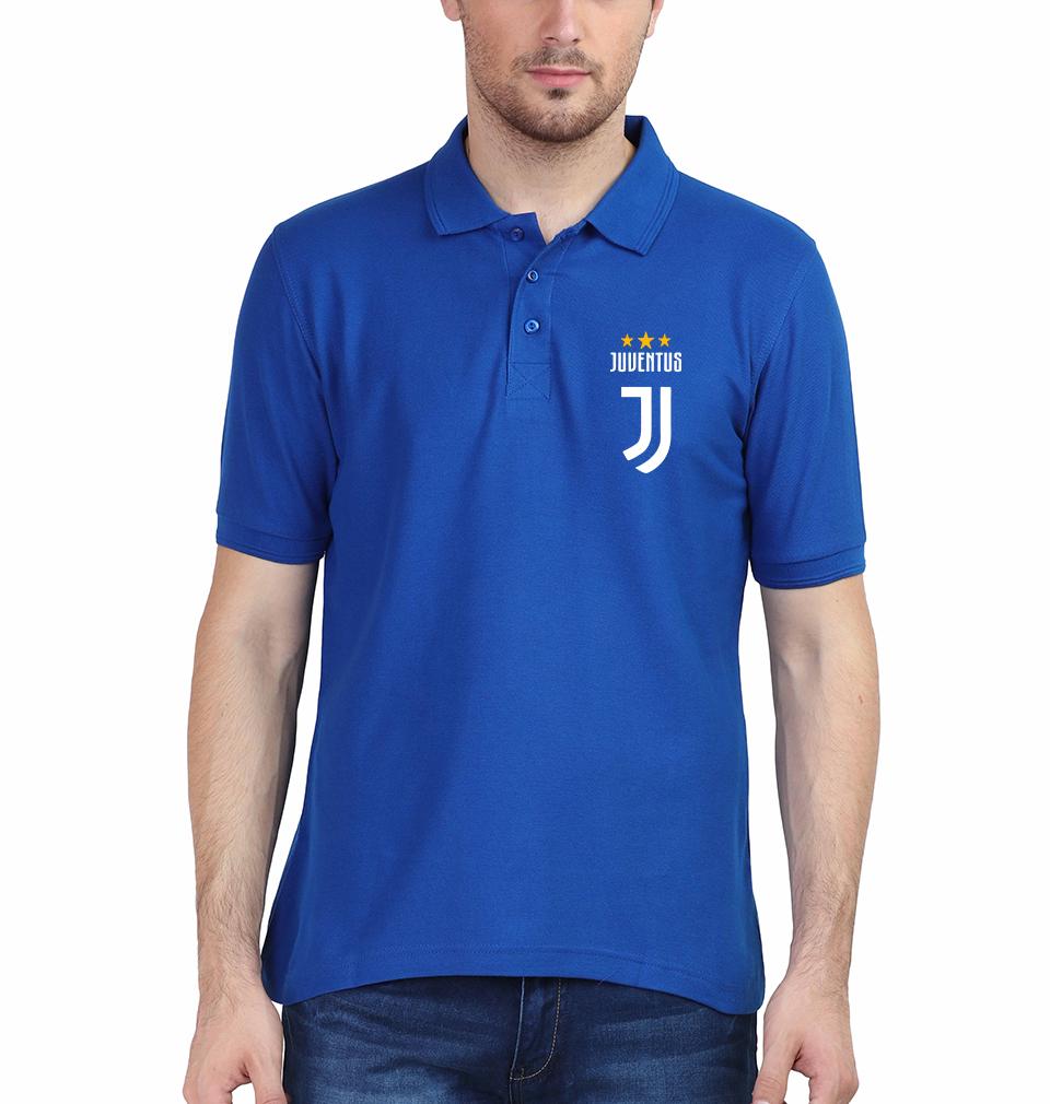 Juventus Logo Men Polo Half Sleeves T-Shirts-FunkyTeesClub