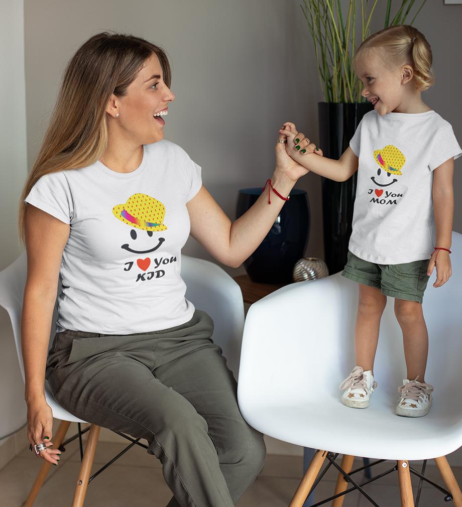 I Love You Mom I Love You Kid Mother and Daughter Matching T-Shirt- FunkyTeesClub