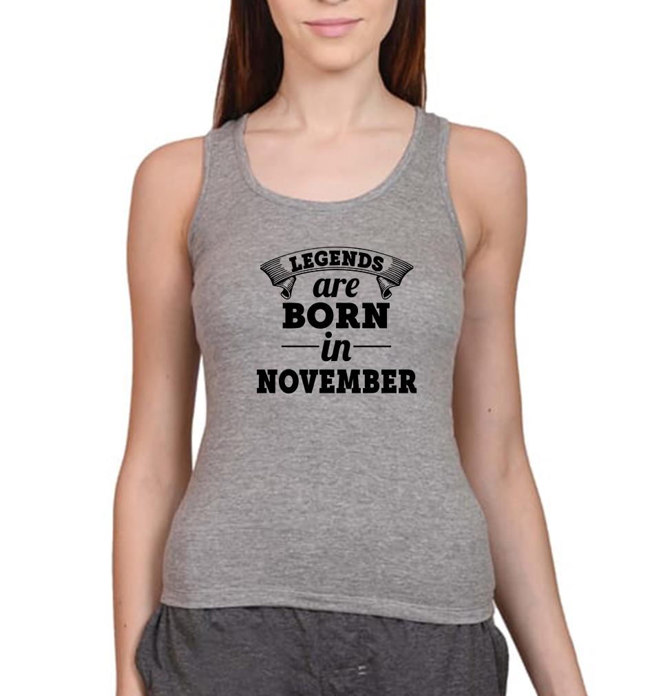 Legends are Born in November Women Tank Top-FunkyTeesClub