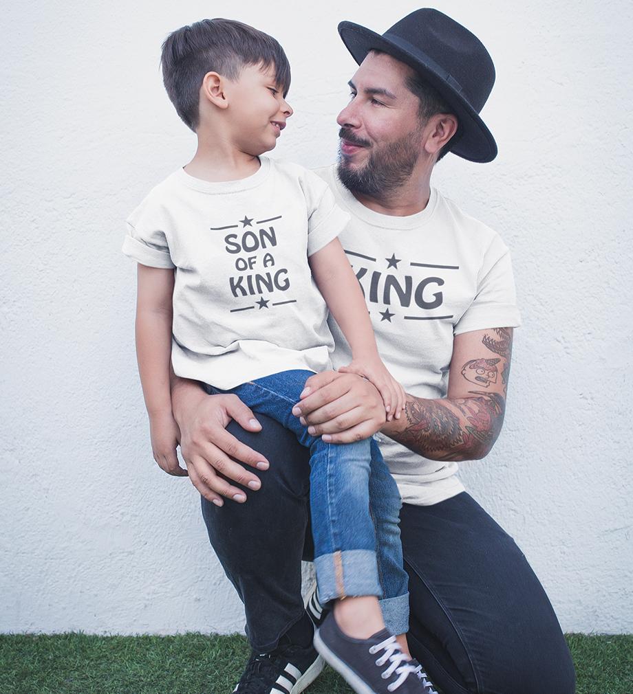 King Son Of King Father and Son Matching T-Shirt- FunkyTeesClub