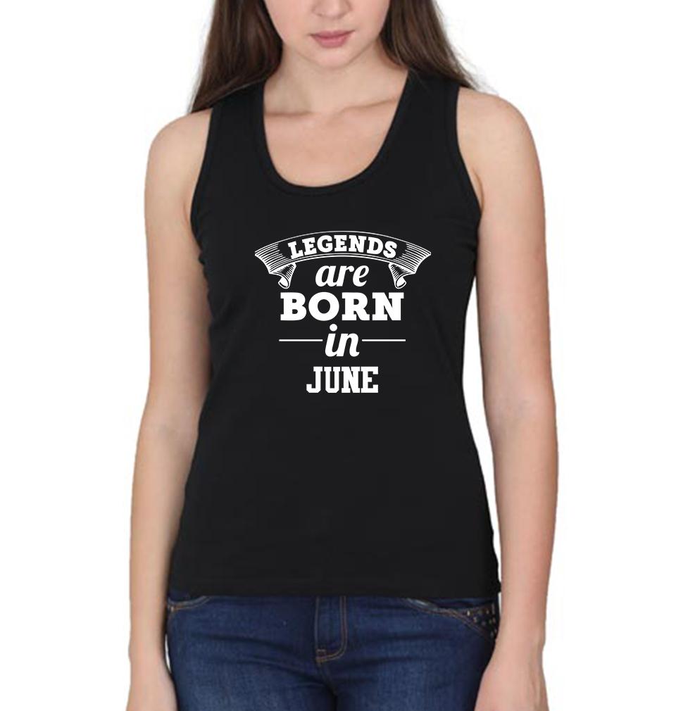 Legends are Born in June Women Tank Top-FunkyTeesClub