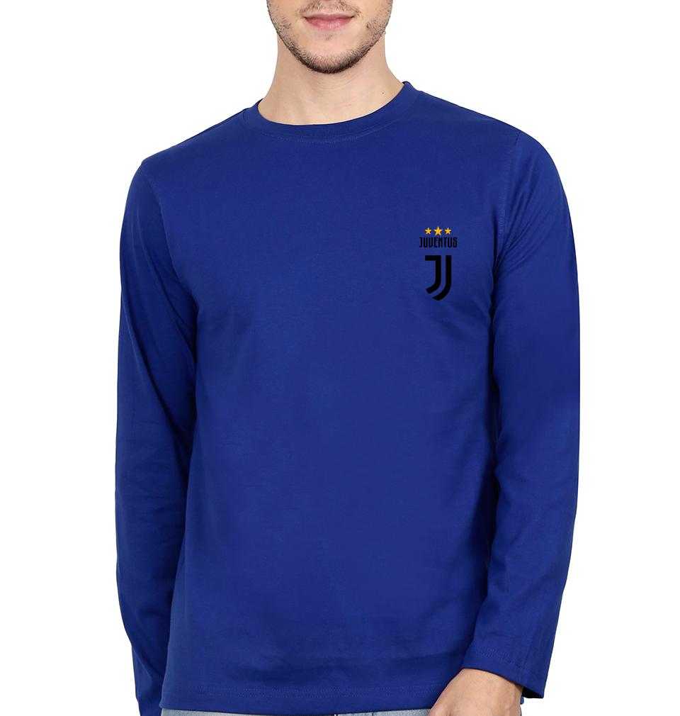 Juventus Logo Men Full Sleeves T-Shirts-FunkyTeesClub