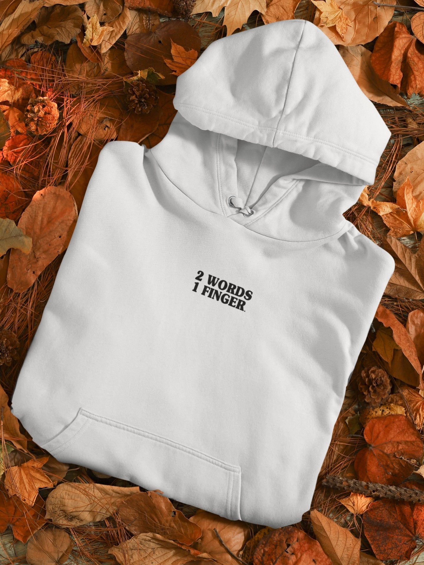 2 Words One Finger Hoodies for Women-FunkyTeesClub - Funky Tees Club