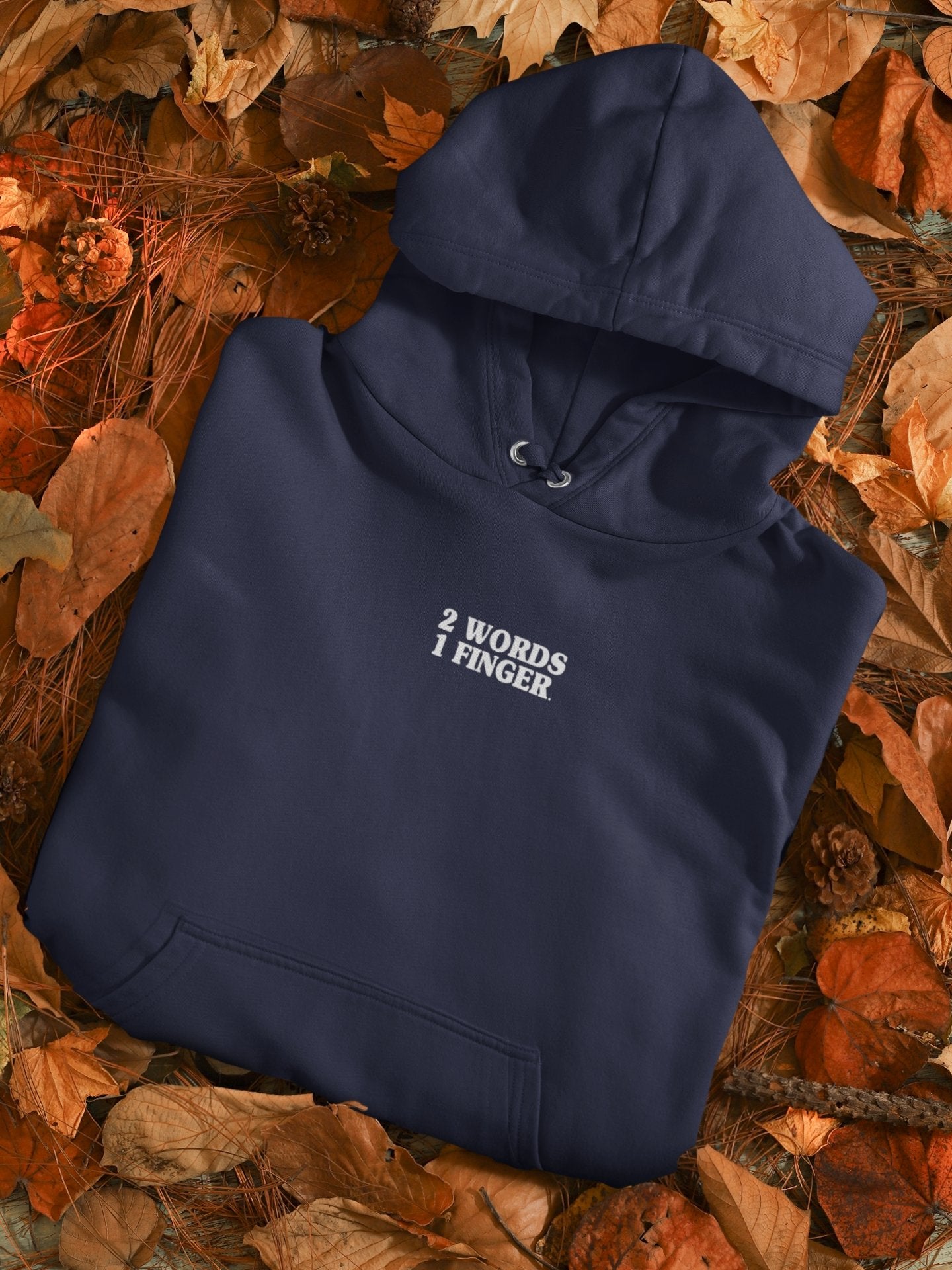 2 Words One Finger Hoodies for Women-FunkyTeesClub - Funky Tees Club
