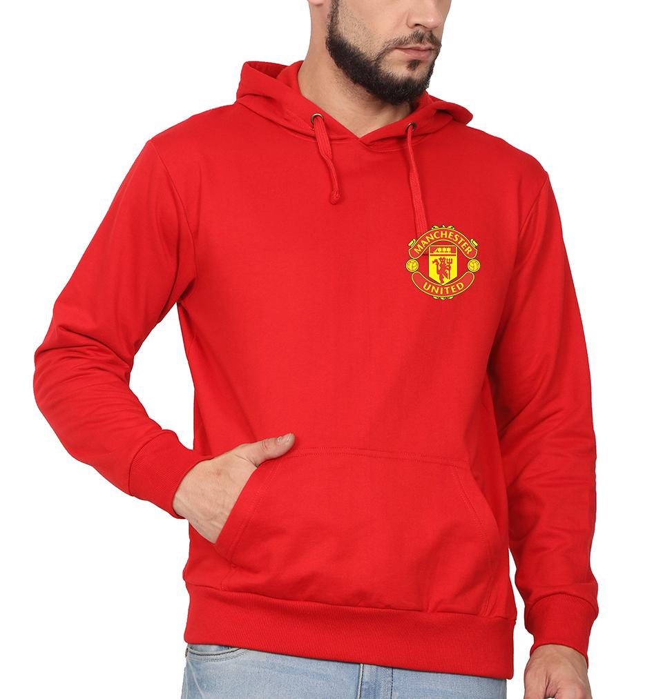 Manchester United Logo Men Hoodies-FunkyTeesClub