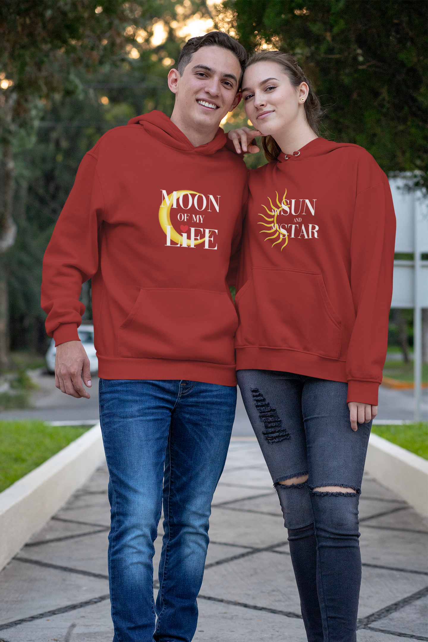 Moon Of My Life Couple Hoodie-FunkyTeesClub