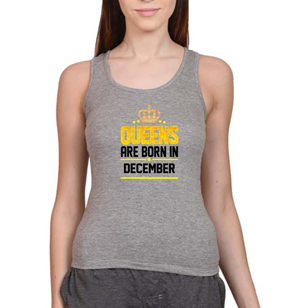 Queens Are Born In December Women Tank Top-FunkyTeesClub