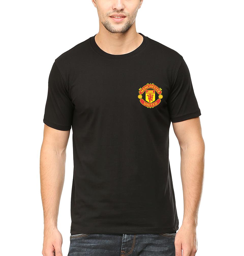 Manchester United Logo Men Half Sleeves T-Shirts-FunkyTeesClub