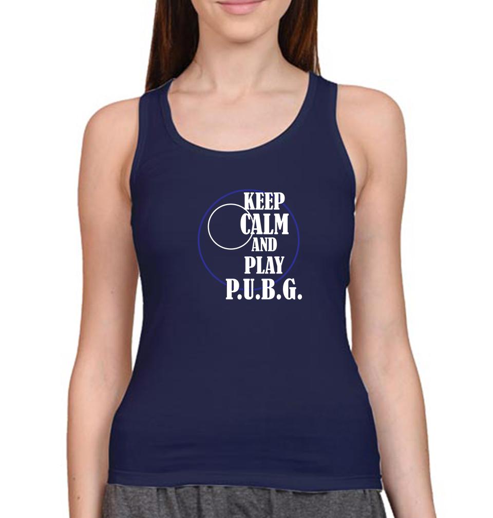 PUBG Keep Calm And Play Pubg Women Tank Top-FunkyTeesClub