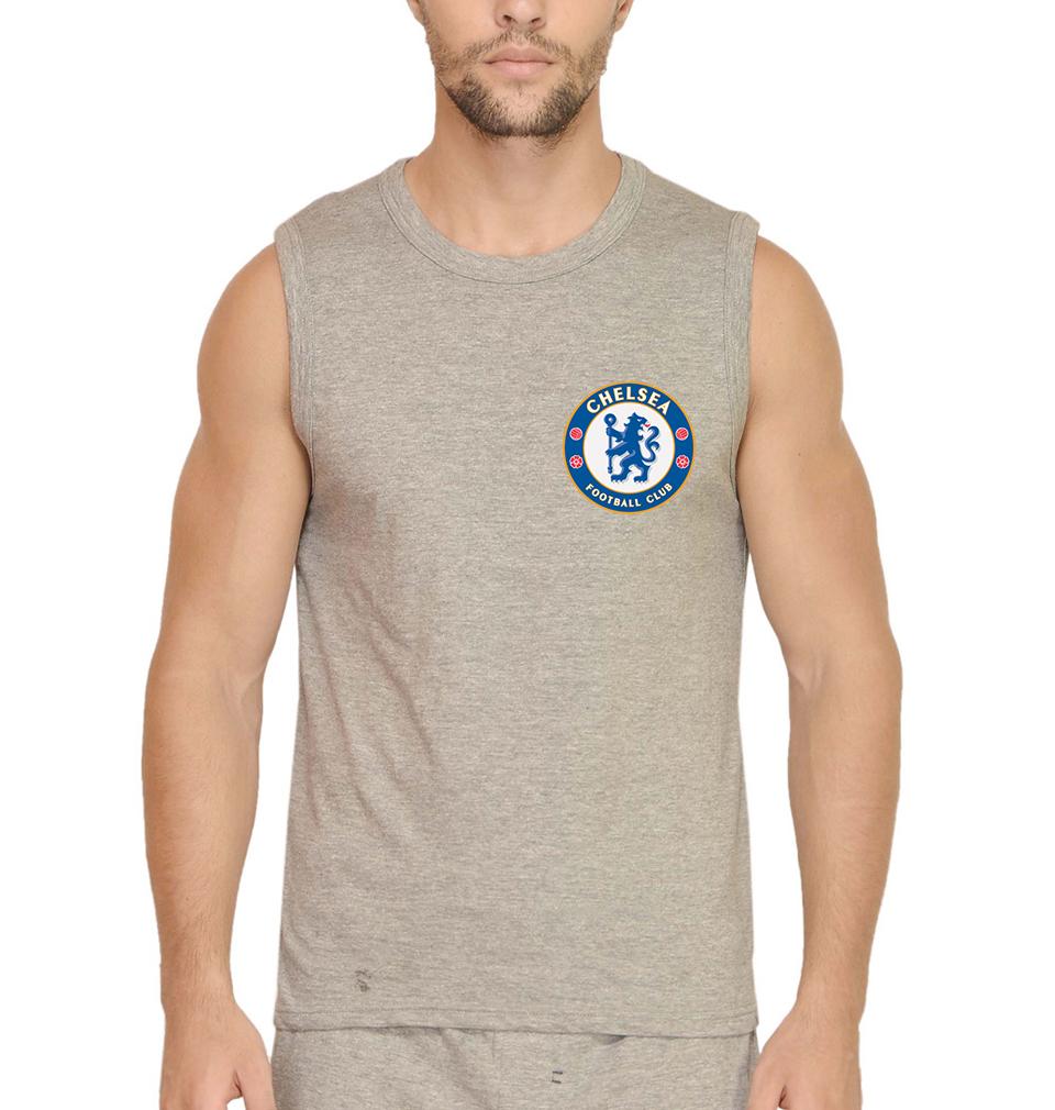 Chelsea Logo Men Gym Vest-FunkyTeesClub