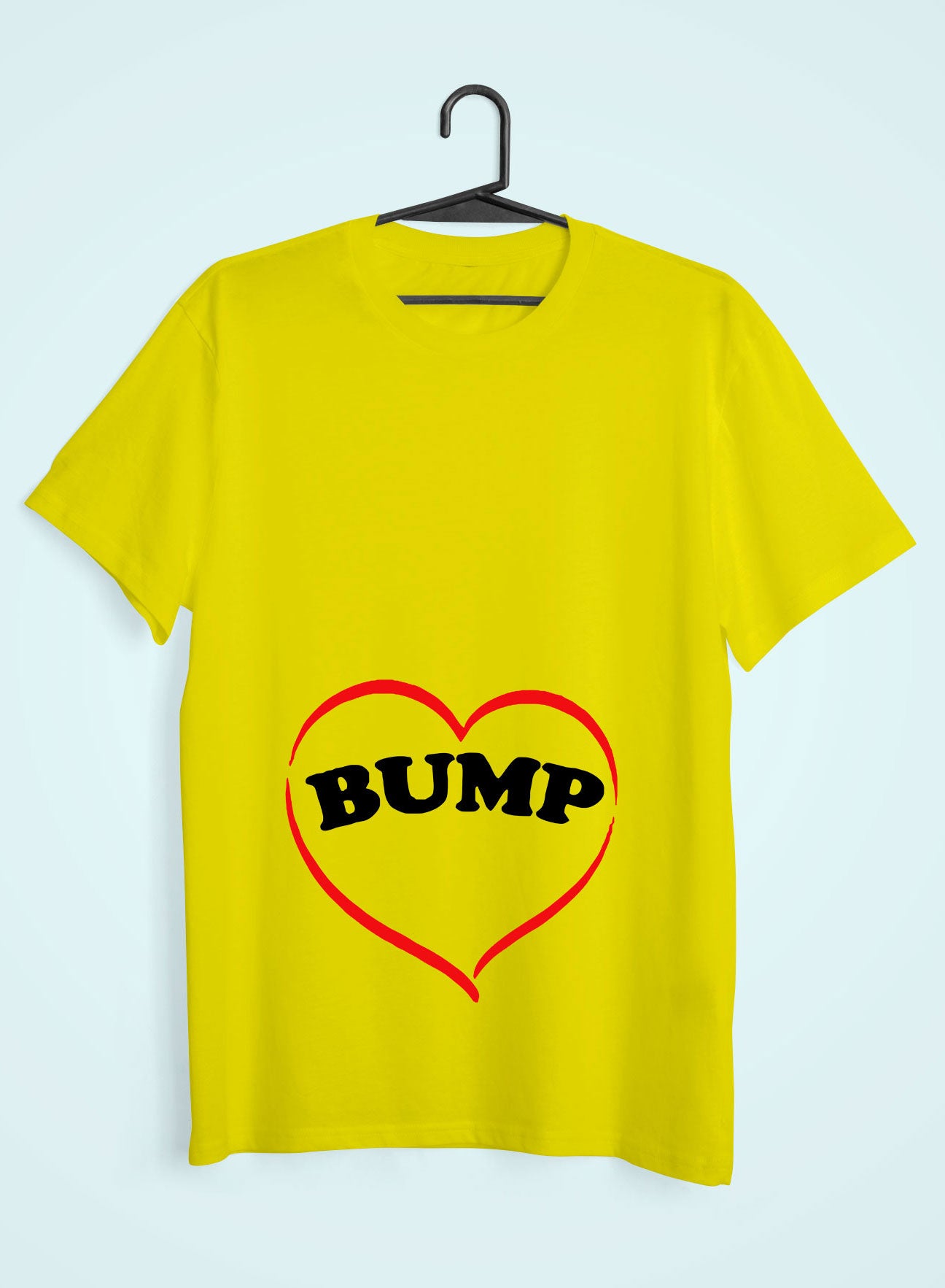 Man Behind The Bump Maternity Couple Half Sleeves T-Shirts -FunkyTeesClub