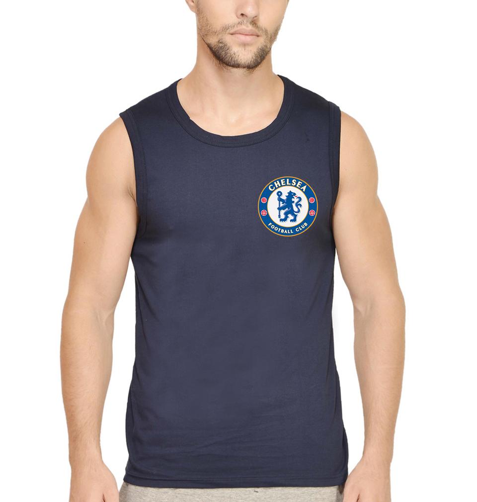 Chelsea Logo Men Gym Vest-FunkyTeesClub