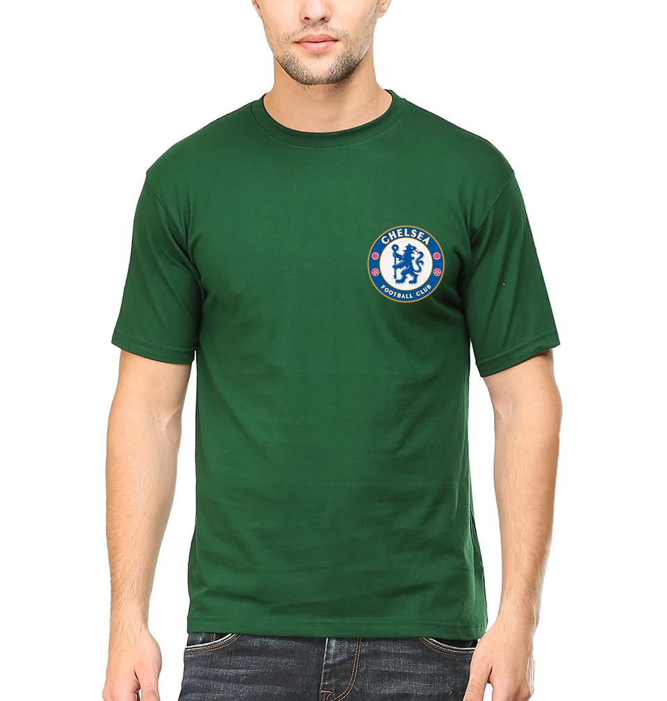 Chelsea Logo Men Half Sleeves T-Shirts-FunkyTeesClub
