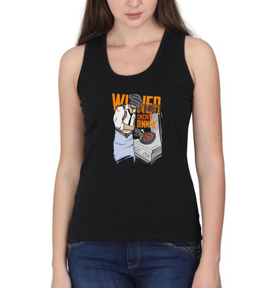 PUBG Winner Winner Chicken Dinner Women Tank Top-FunkyTeesClub