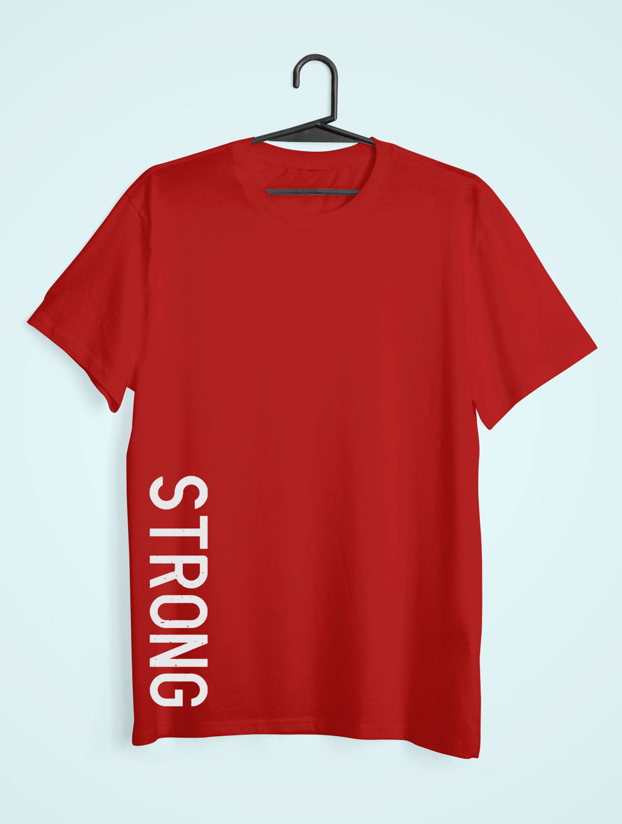 Strong Mens Half Sleeves T-shirt- FunkyTeesClub