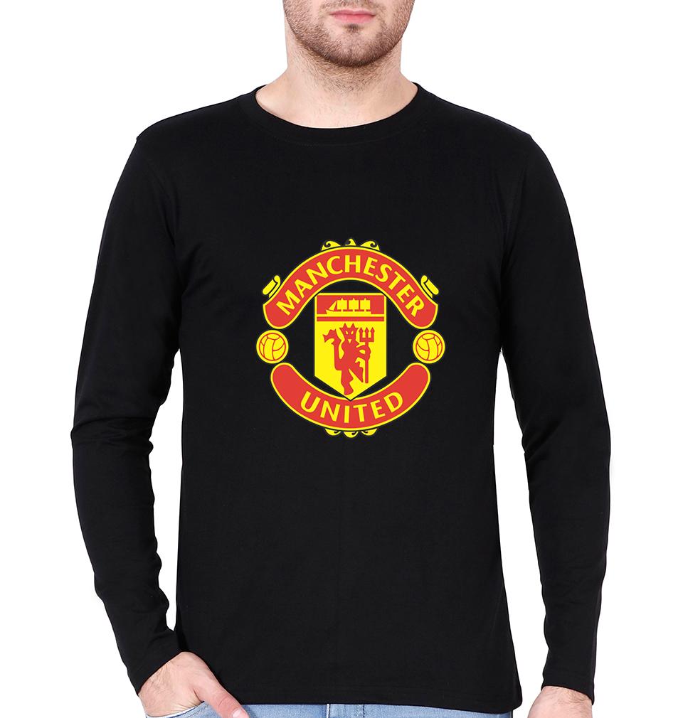 Manchester United Men Full Sleeves T-Shirts-FunkyTeesClub