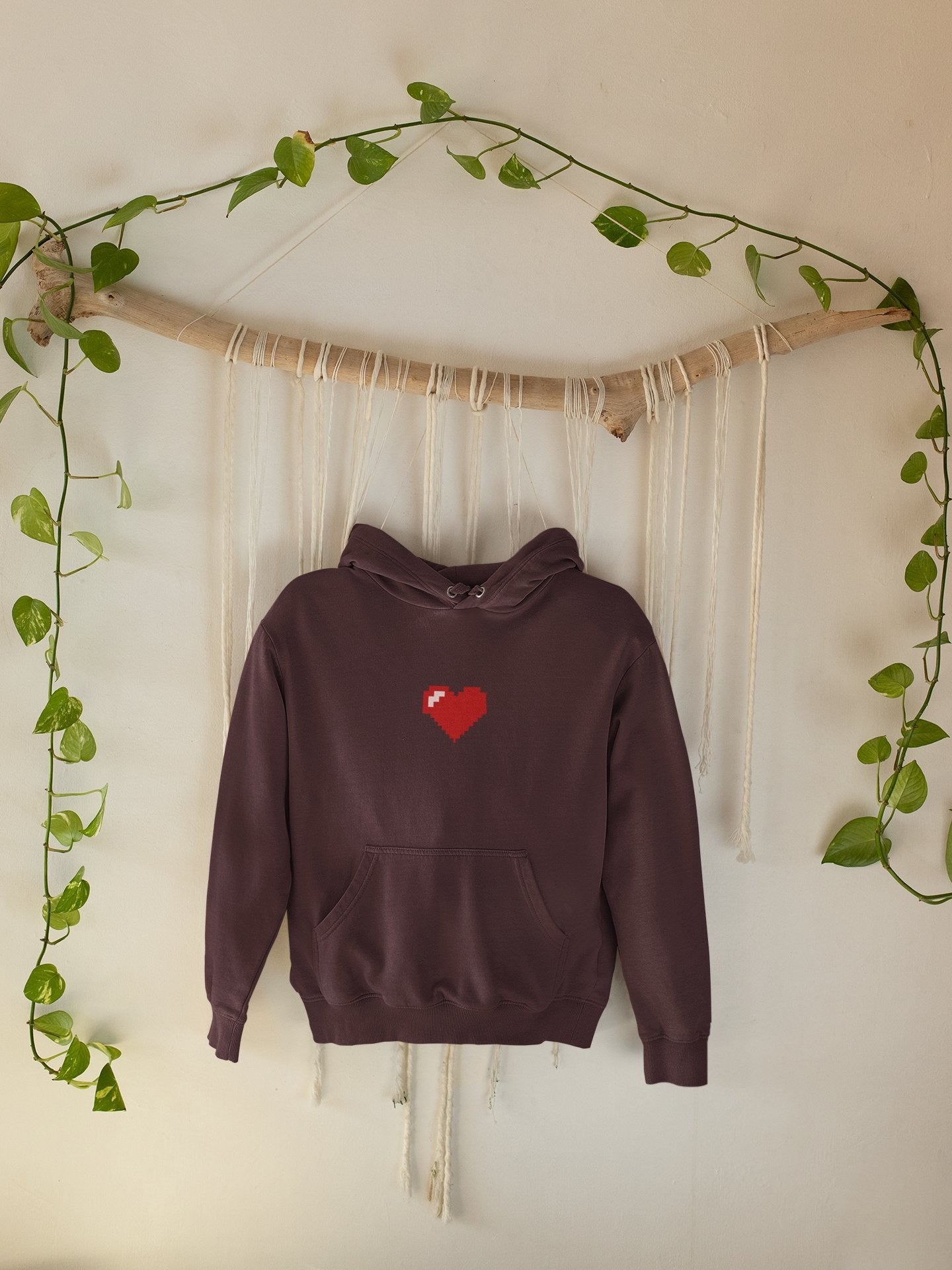 8 Bit Heart Men Hoodies-FunkyTeesClub - Funky Tees Club