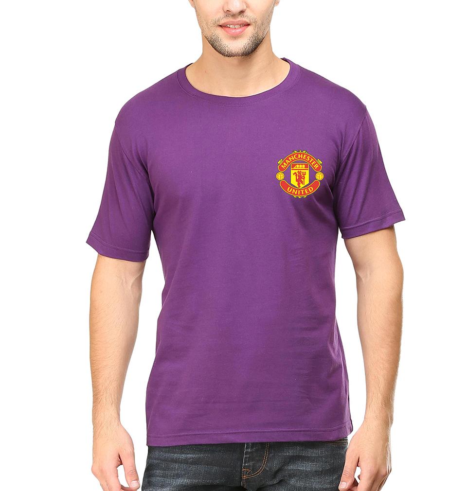 Manchester United Logo Men Half Sleeves T-Shirts-FunkyTeesClub