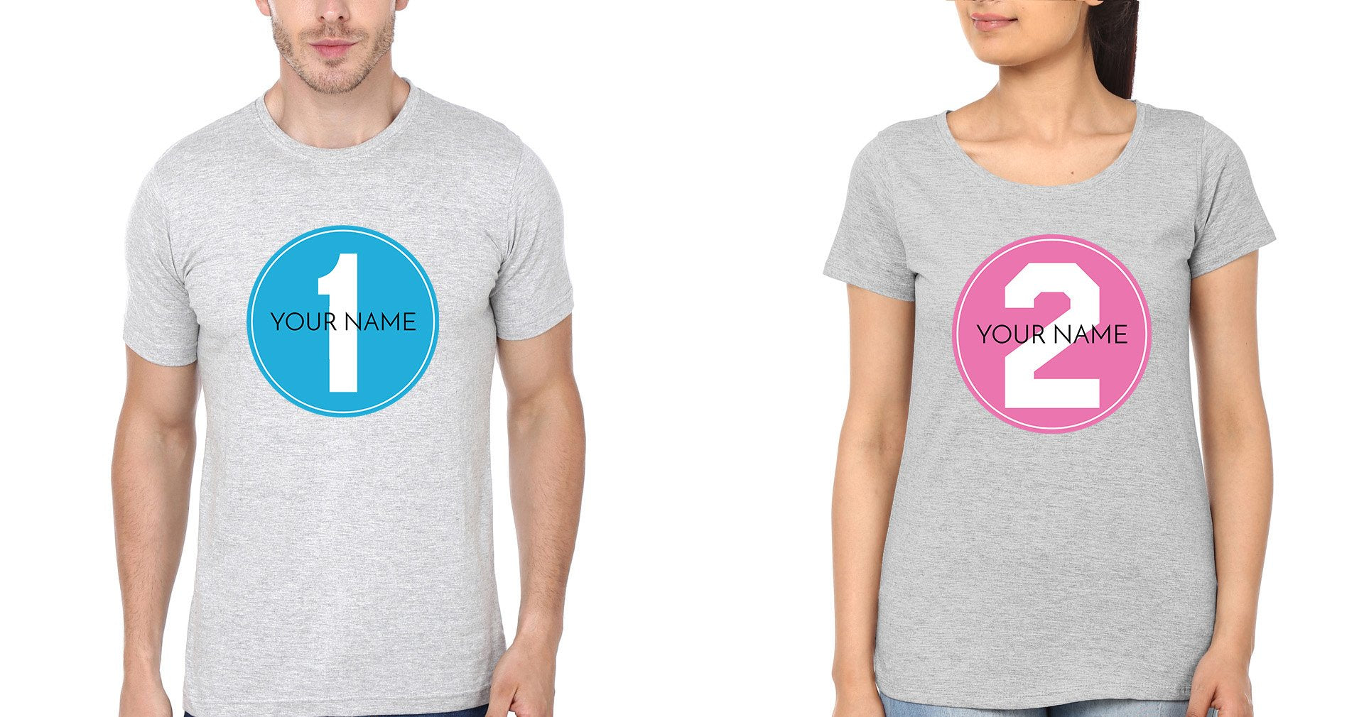 NUMBERED NAMINGS Brother-Sister Half Sleeves T-Shirts -FunkyTees
