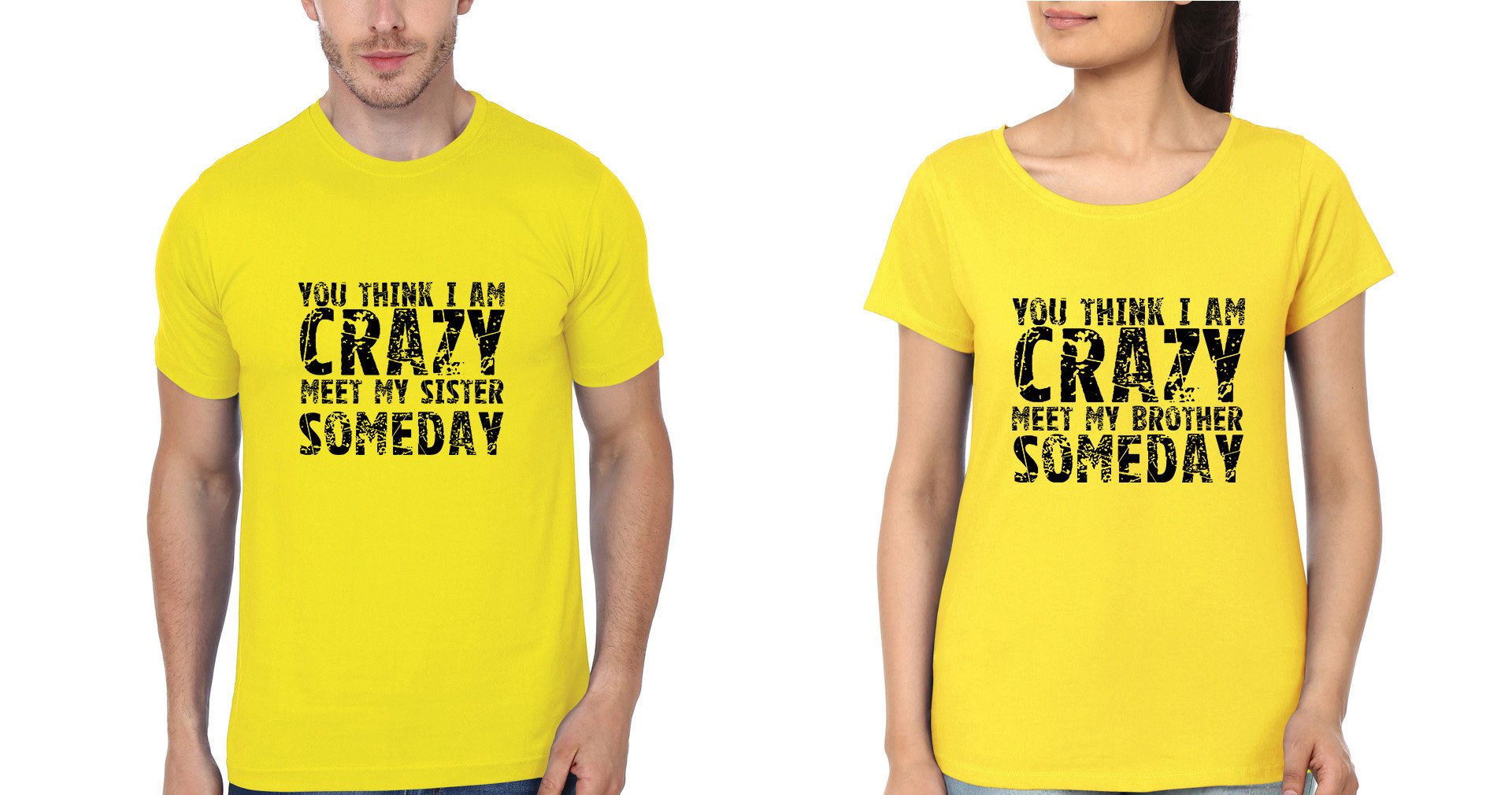 MEET MY SISTER Brother-Sister Half Sleeves T-Shirts -FunkyTees