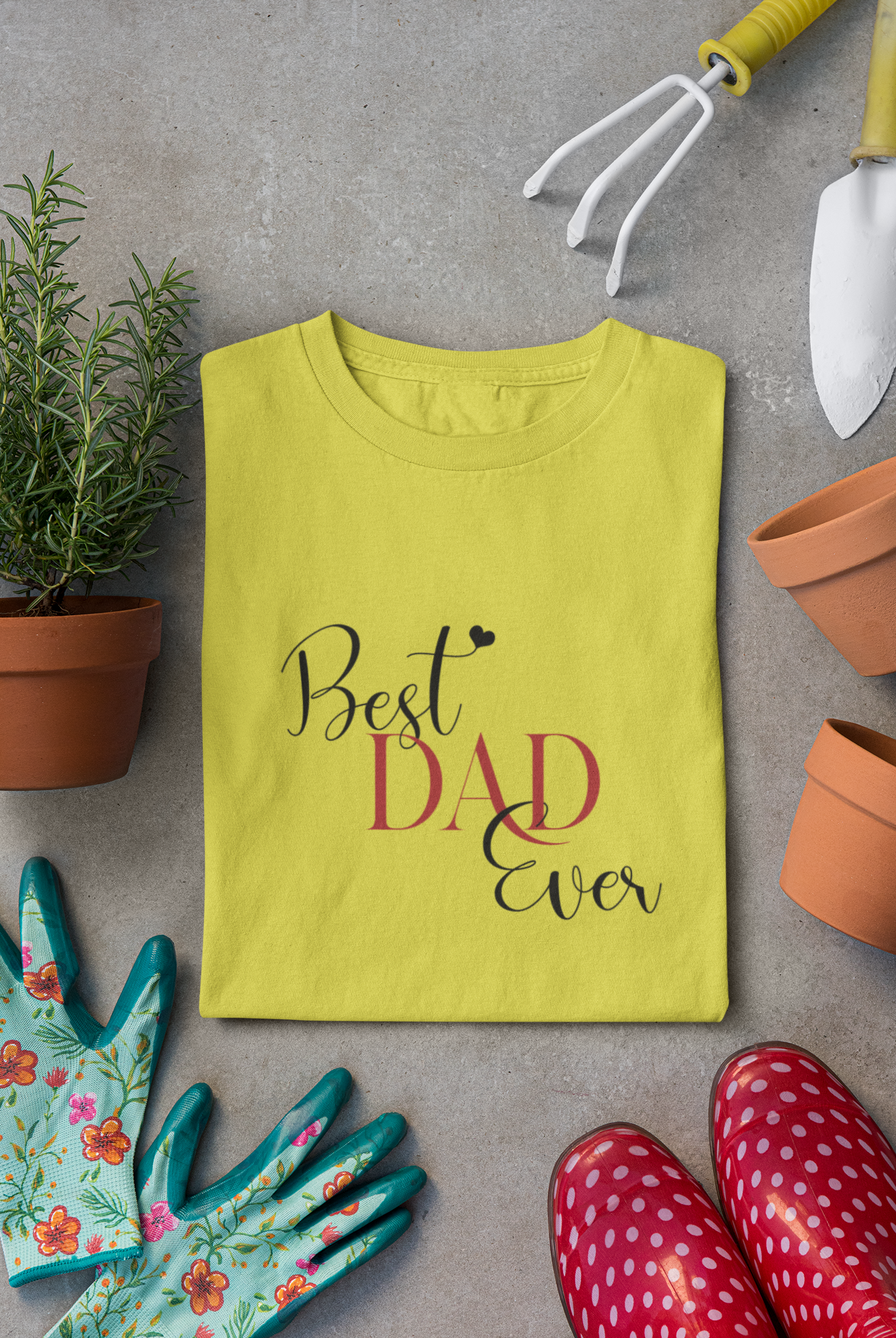 Best Dad Ever Father and Daughter Yellow Matching T-Shirt- FunkyTeesClub