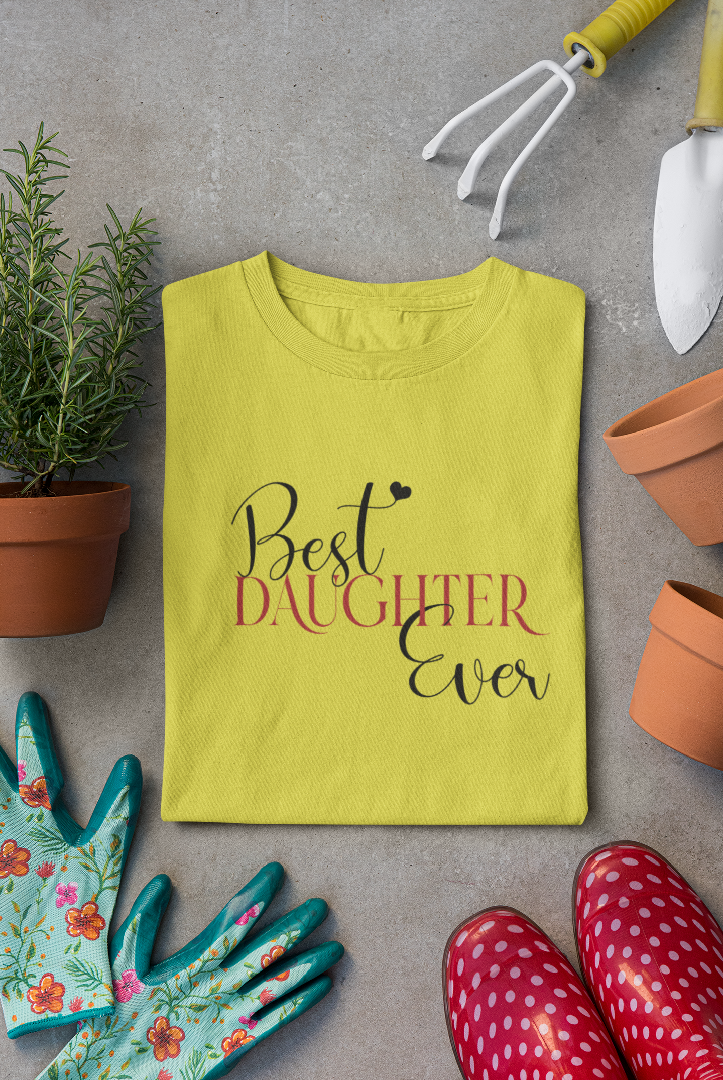 Best Dad Ever Father and Daughter Yellow Matching T-Shirt- FunkyTeesClub