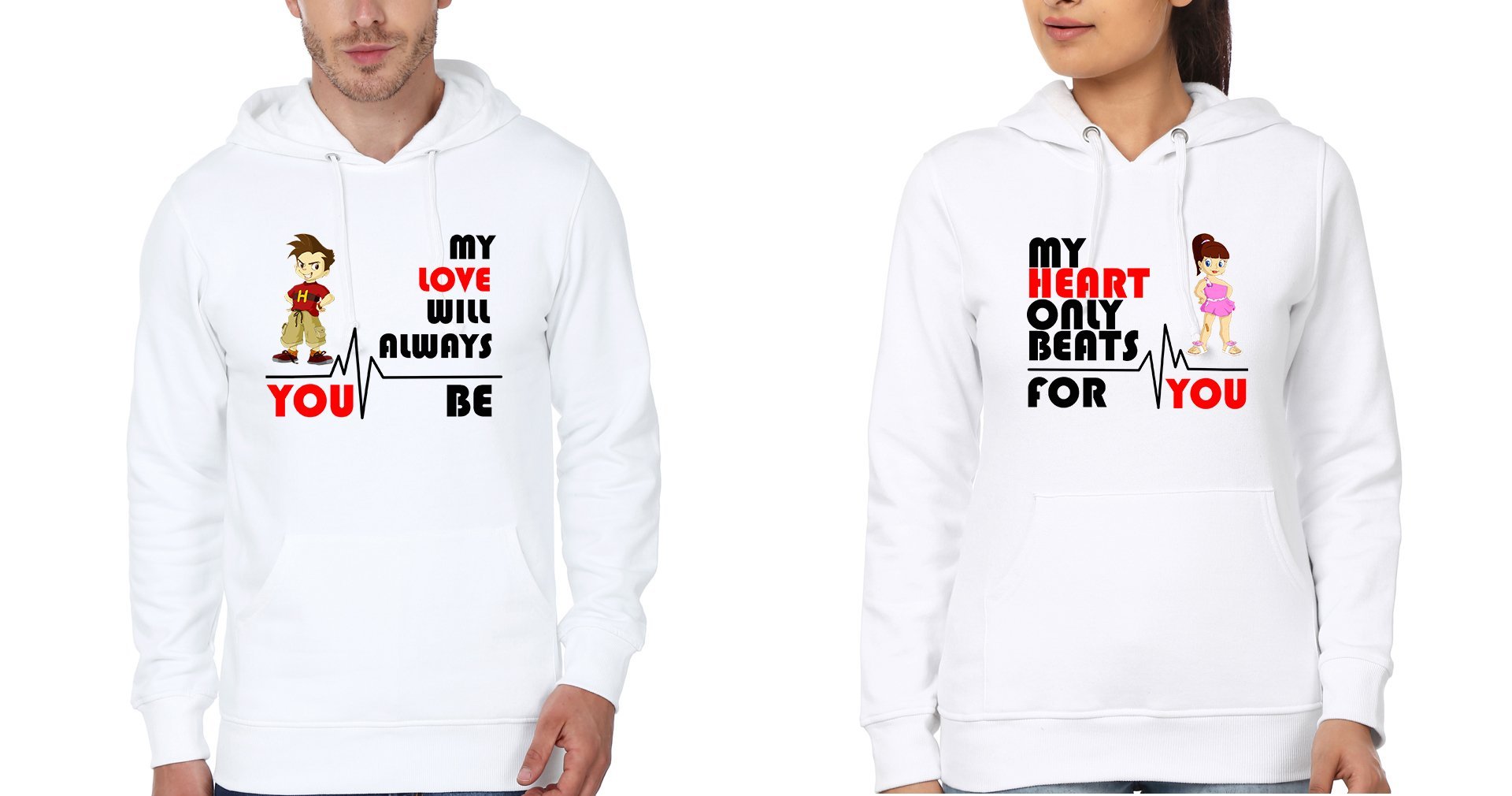 My love Couple Hoodie-FunkyTees