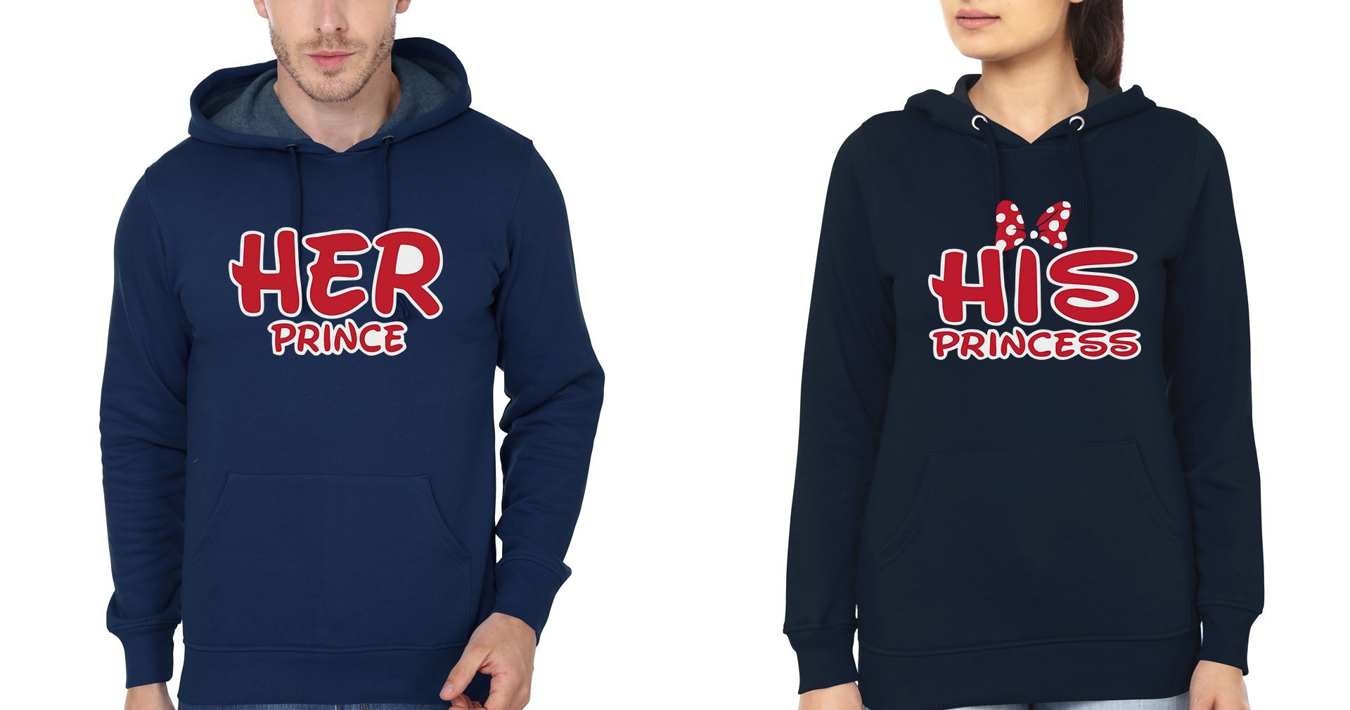 Prince & Princess Couple Hoodie-FunkyTees