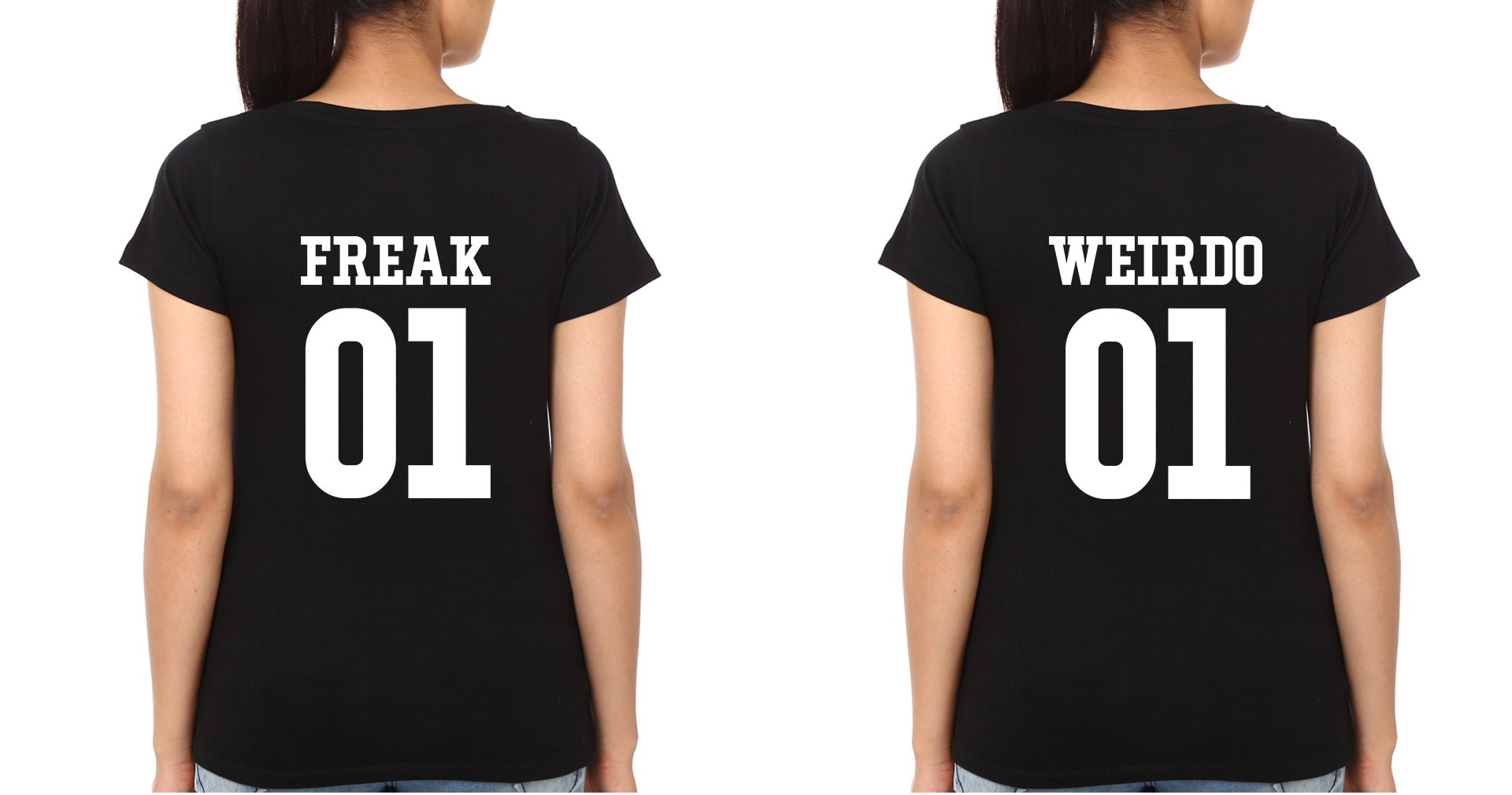 Freak Weirdo BFF Half Sleeves T-Shirts-FunkyTees