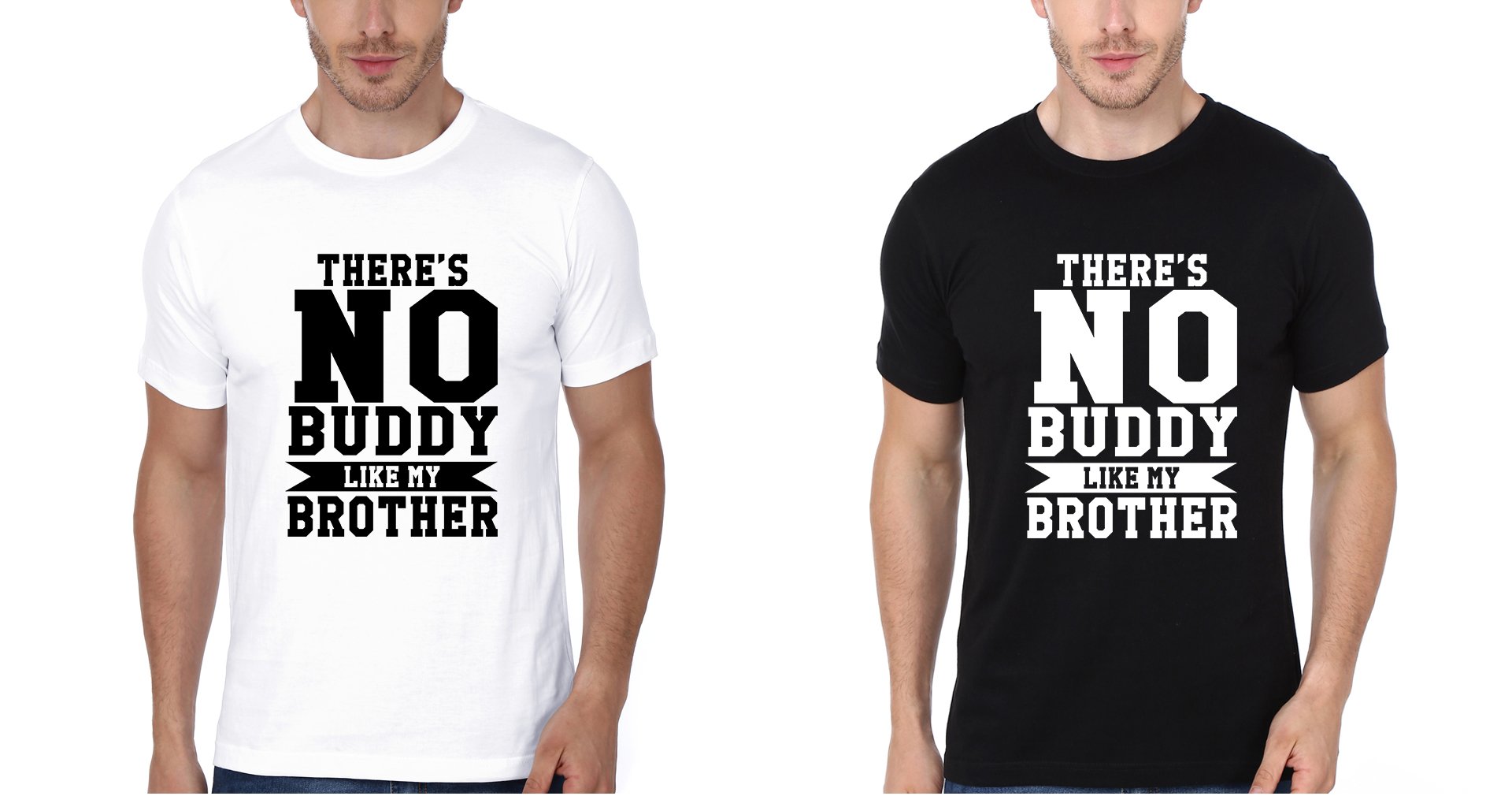 No Buddy Like My Brother-Brother Half Sleeves T-Shirts -FunkyTees