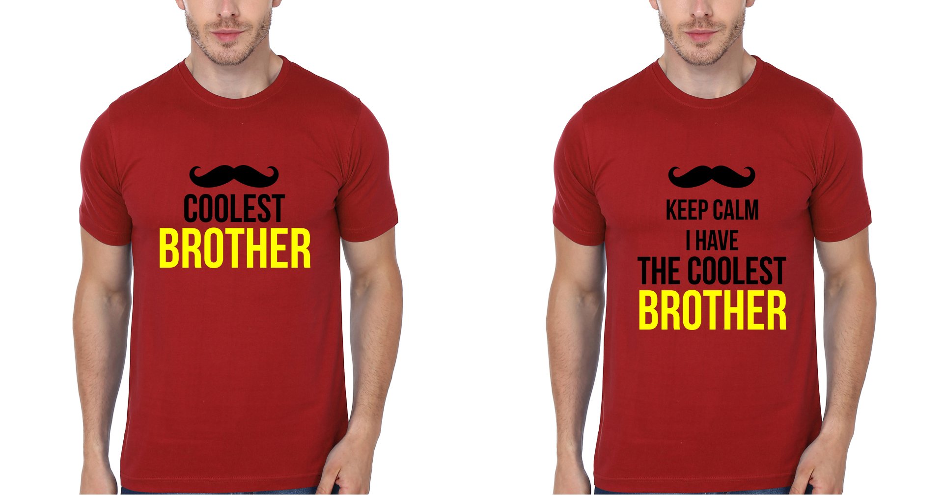 Coolest Brother-Brother Half Sleeves T-Shirts -FunkyTees