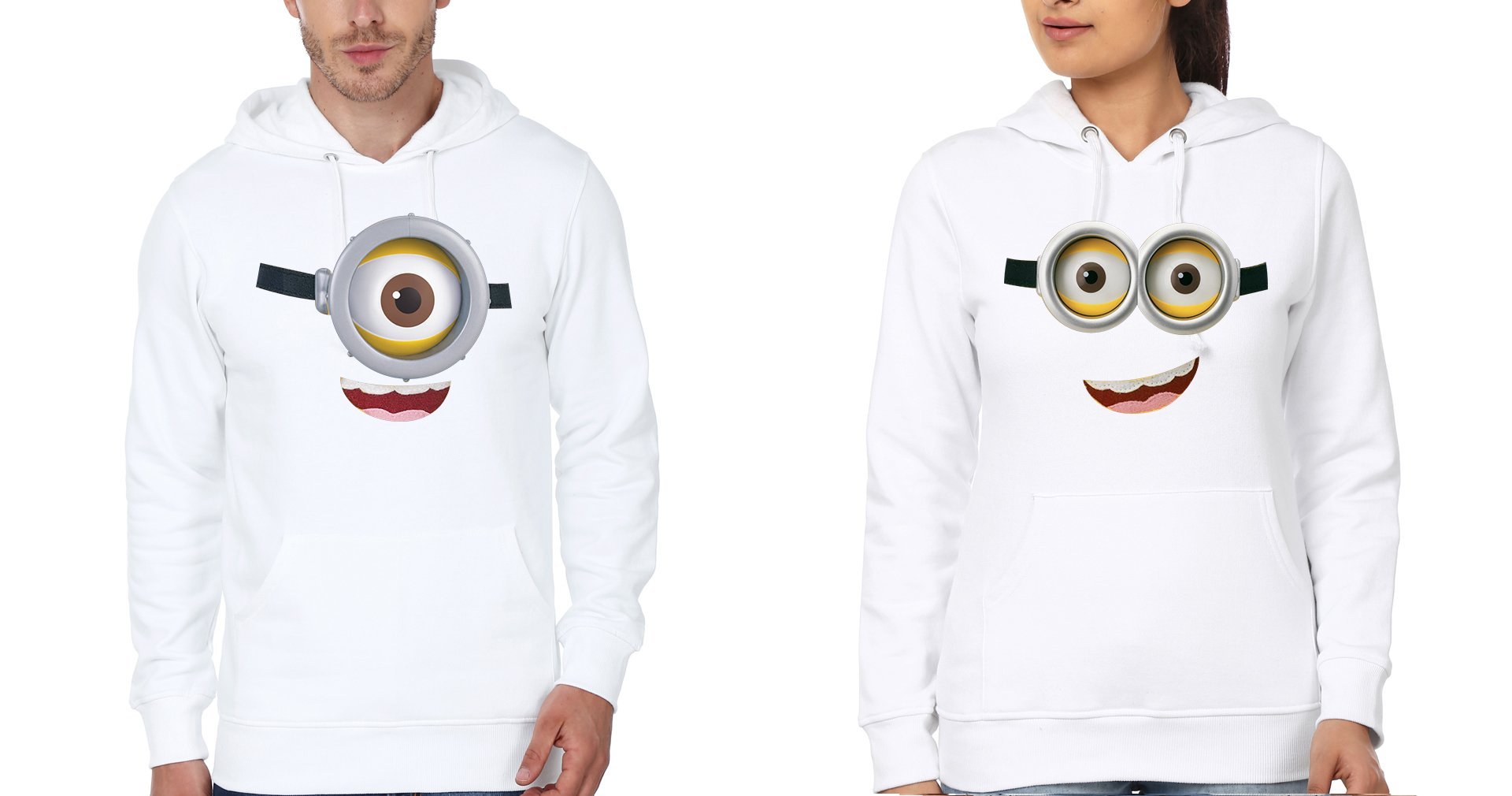 Minion Couple Hoodie-FunkyTees