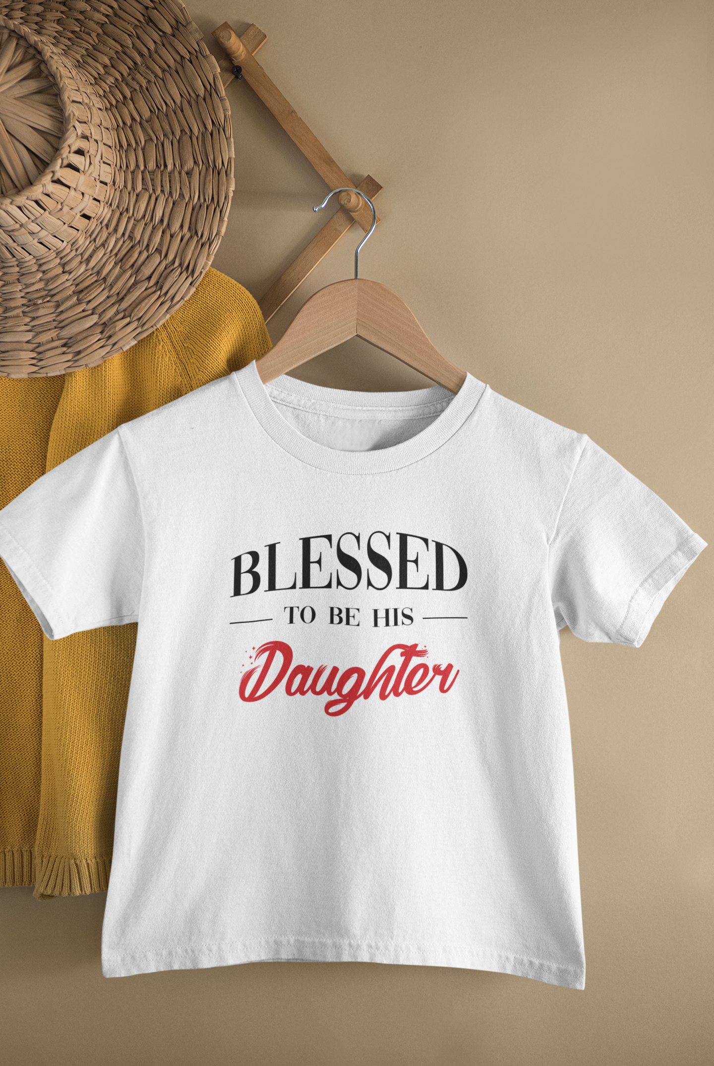 Blessed To Be Her Dad Father and Daughter White Matching T-Shirt- FunkyTeesClub