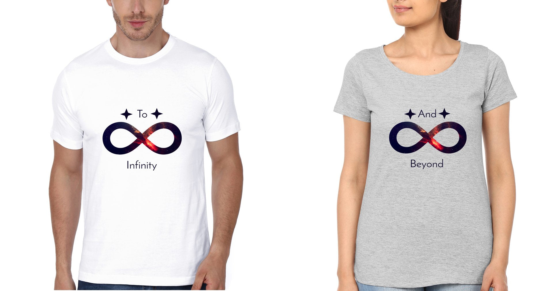 Infinity Beyond BFF Half Sleeves T-Shirts-FunkyTees