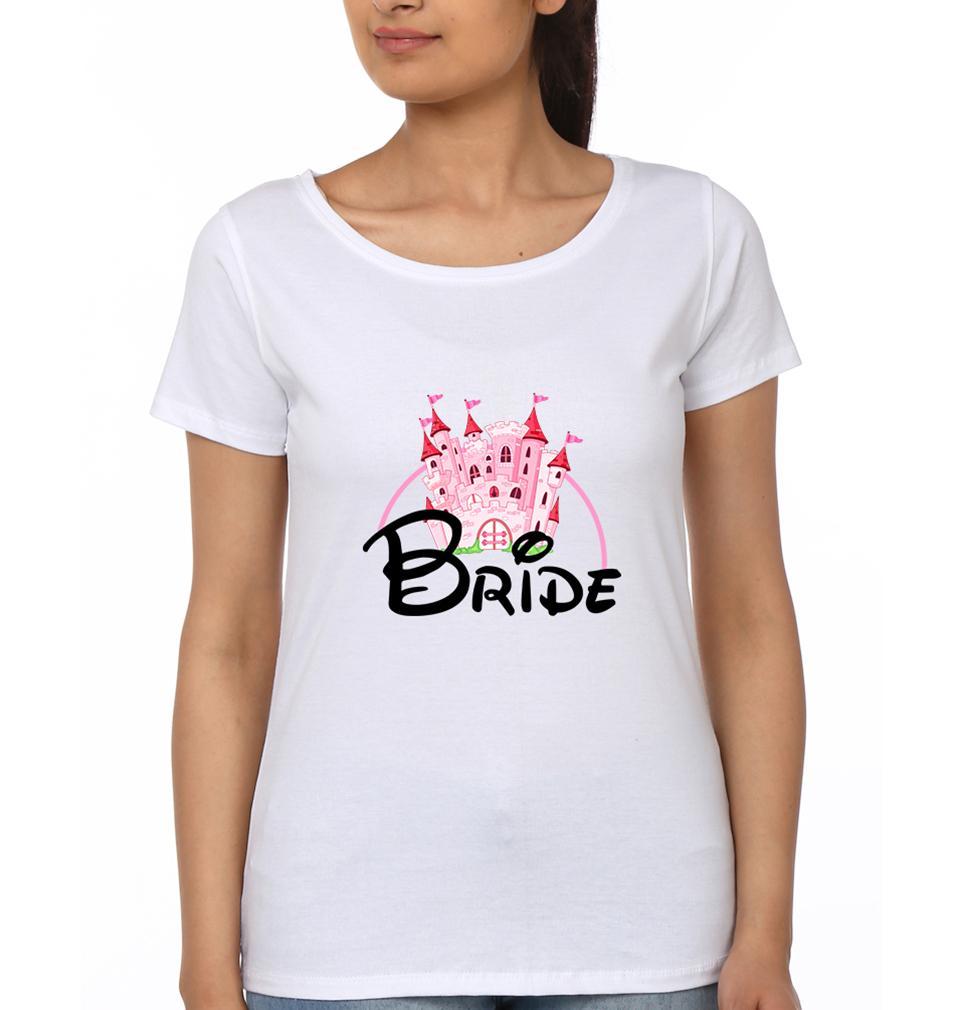 Groom Bride Couple Half Sleeves T-Shirts -FunkyTees