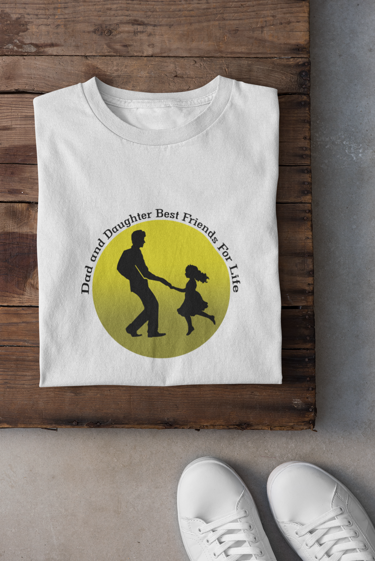 Dad And Daughter Best Friends Father and Daughter White Matching T-Shirt- FunkyTeesClub