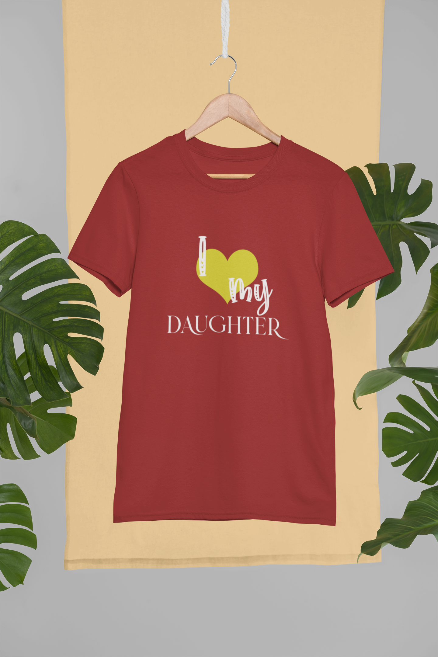 I Love My Dad Father and Daughter Red Matching T-Shirt- FunkyTeesClub