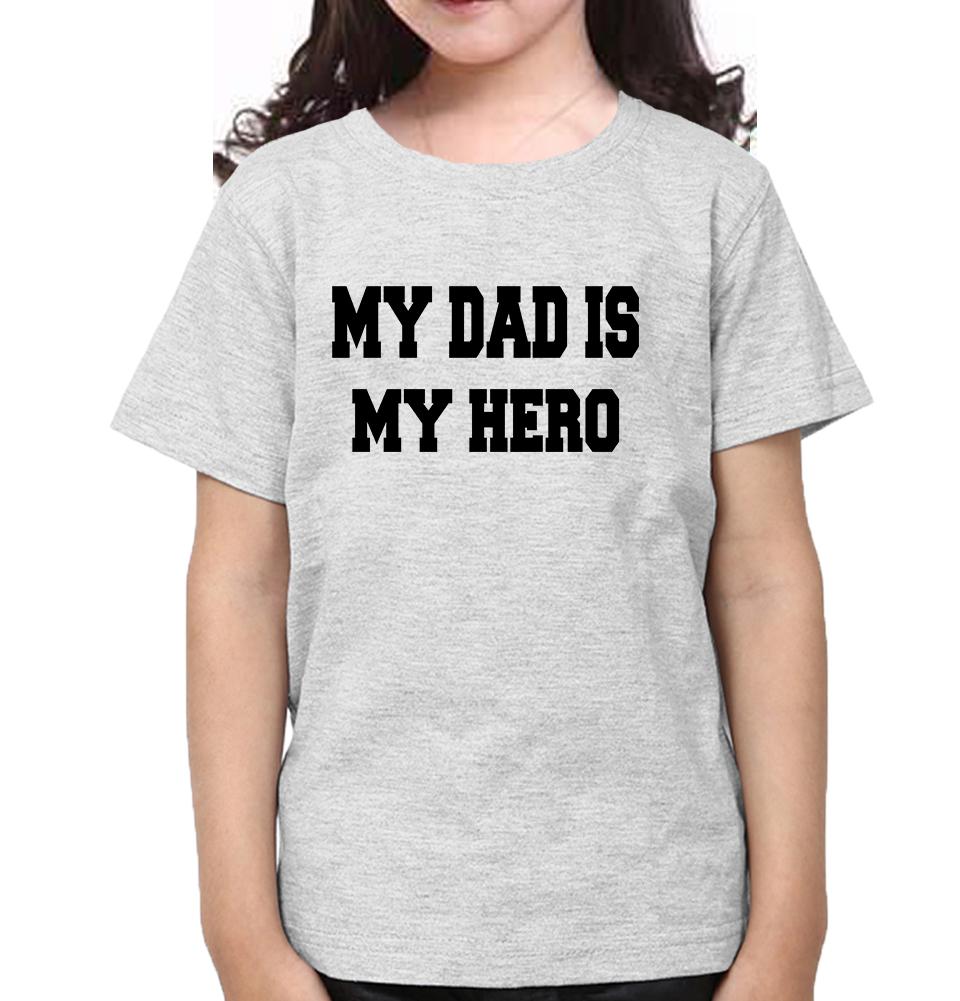 My Dad Is My hero & My Daughter Is My princess Father and Daughter Matching T-Shirt- FunkyTeesClub
