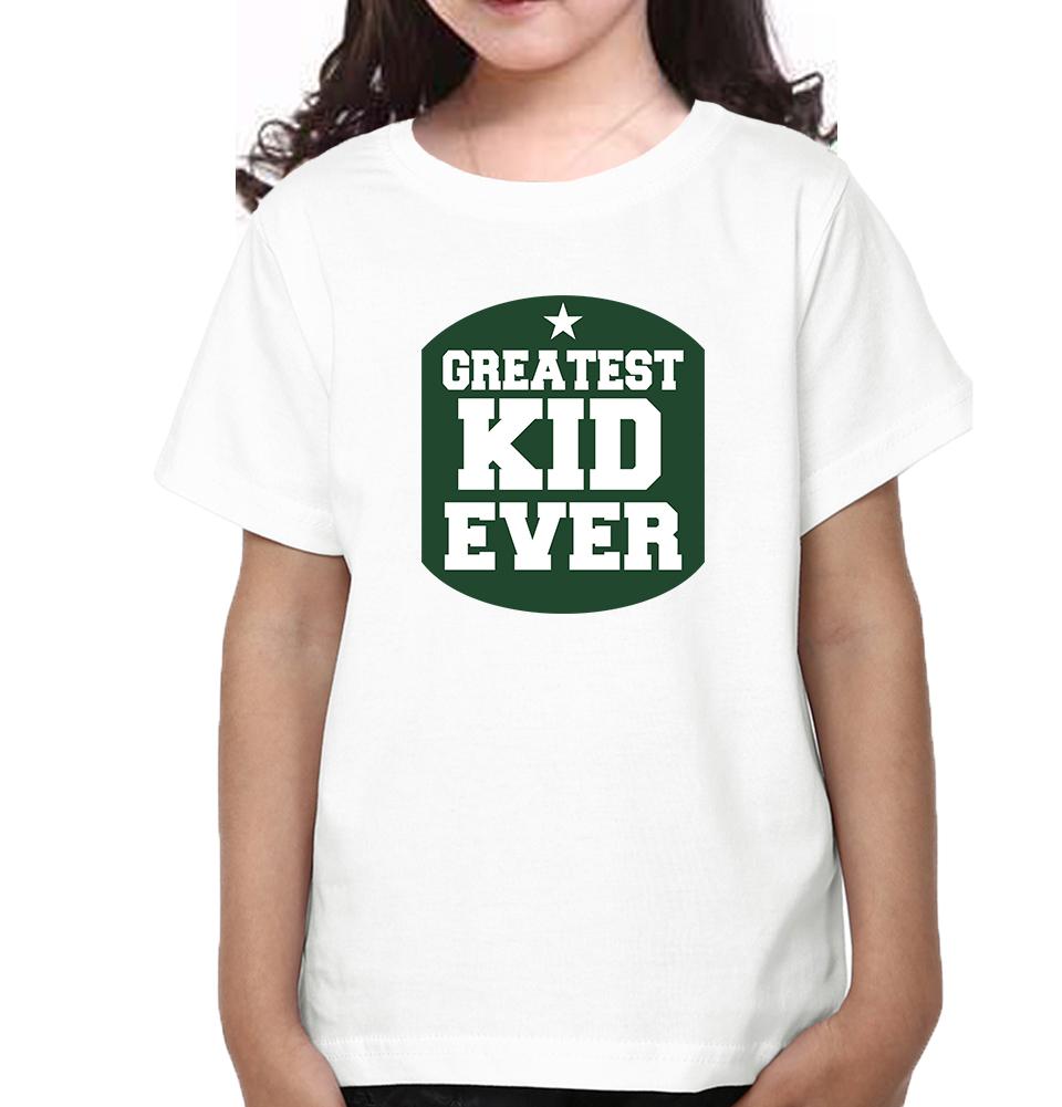 Greatest Dad Ever & Greatest Kid Ever Father and Daughter Matching T-Shirt- FunkyTeesClub