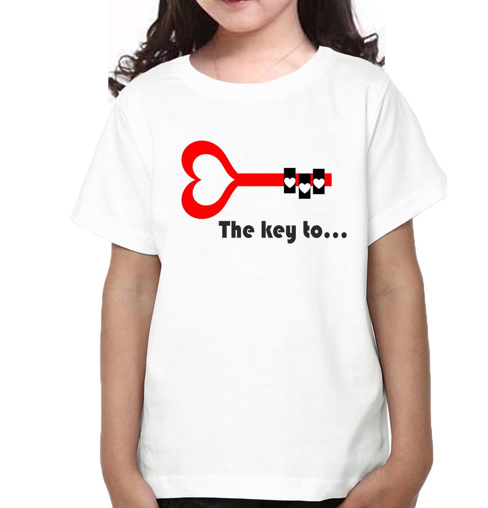To My Heart The Key To Mother and Daughter Matching T-Shirt- FunkyTeesClub