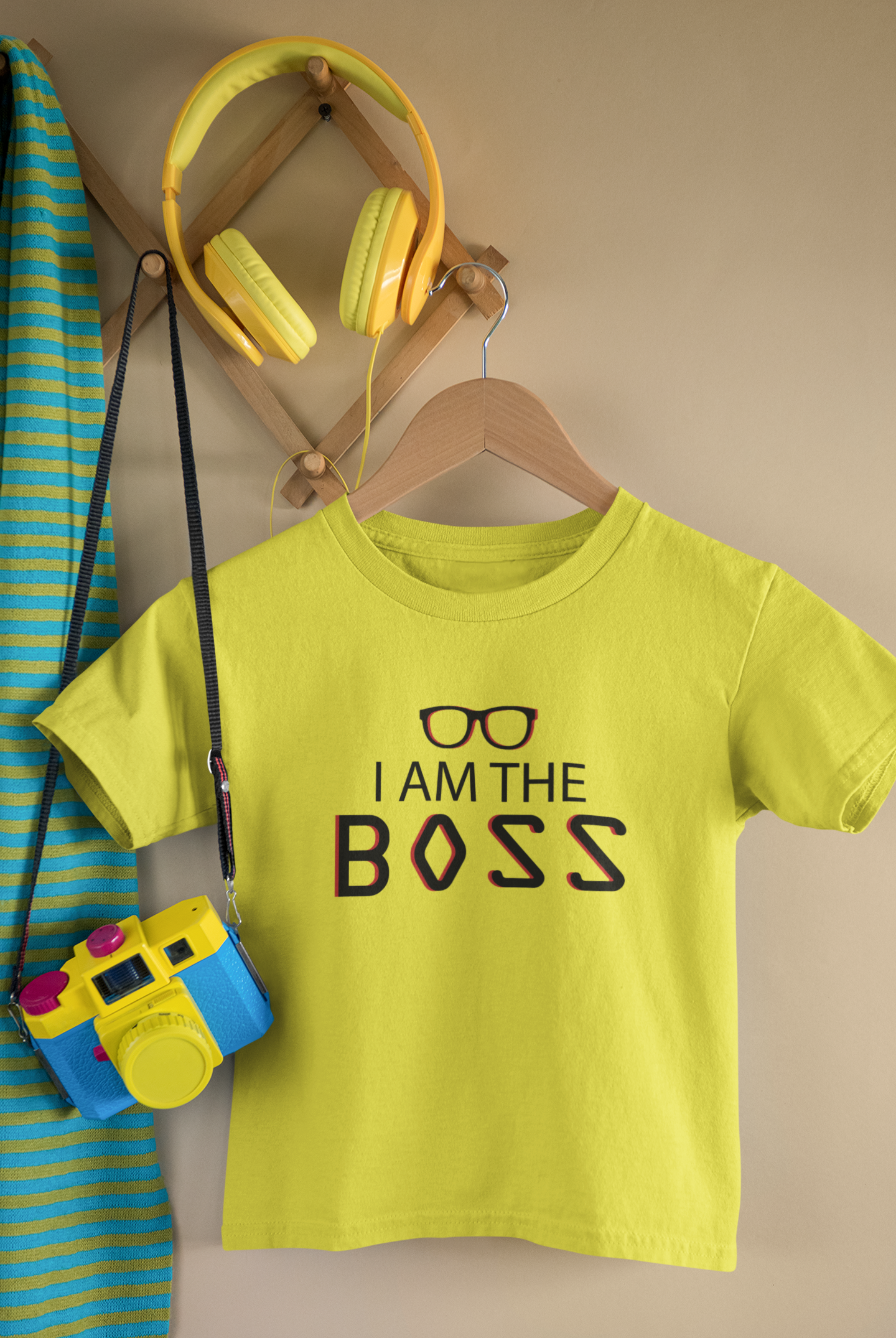 I Am The Boss Father and Son Yellow Matching T-Shirt- FunkyTeesClub