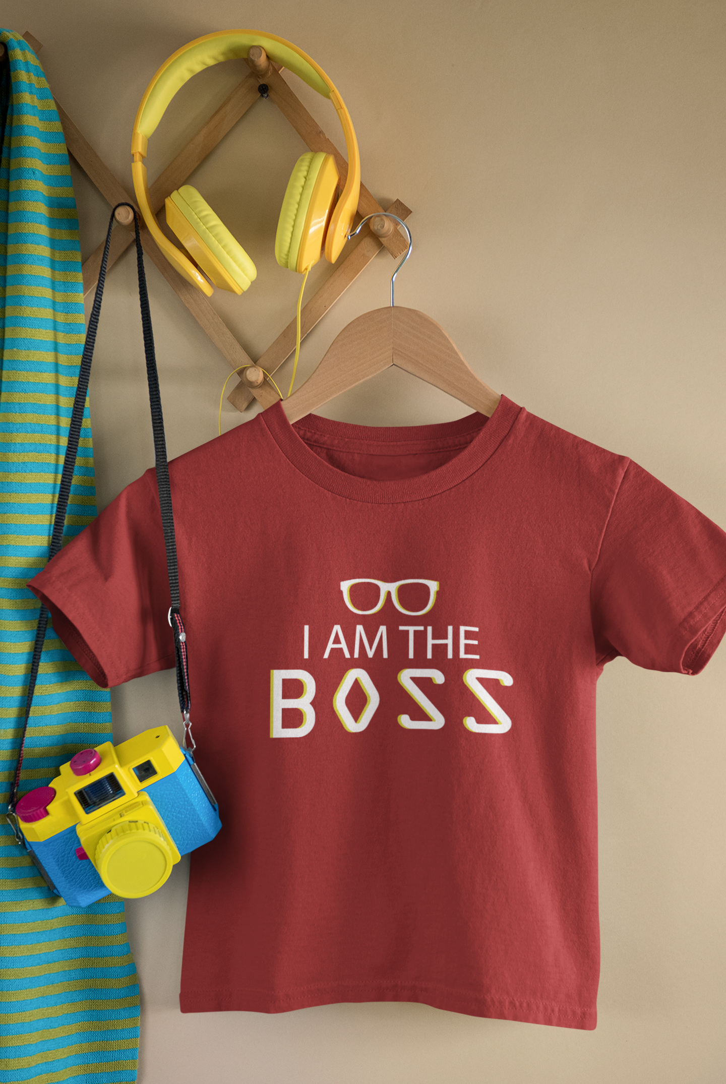 I Am The Boss Father and Son Red Matching T-Shirt- FunkyTeesClub