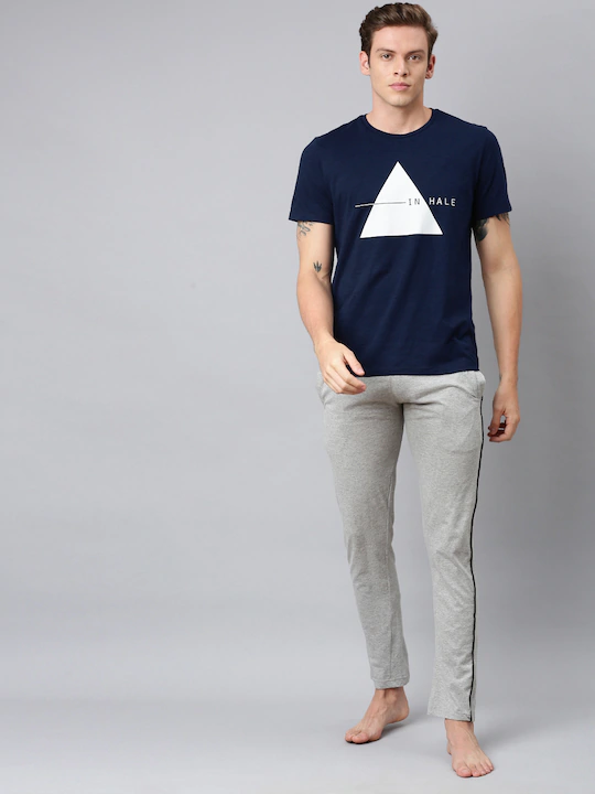 In Hale Yoga Round Neck Mens Half Sleeves T-shirt- FunkyTeesClub