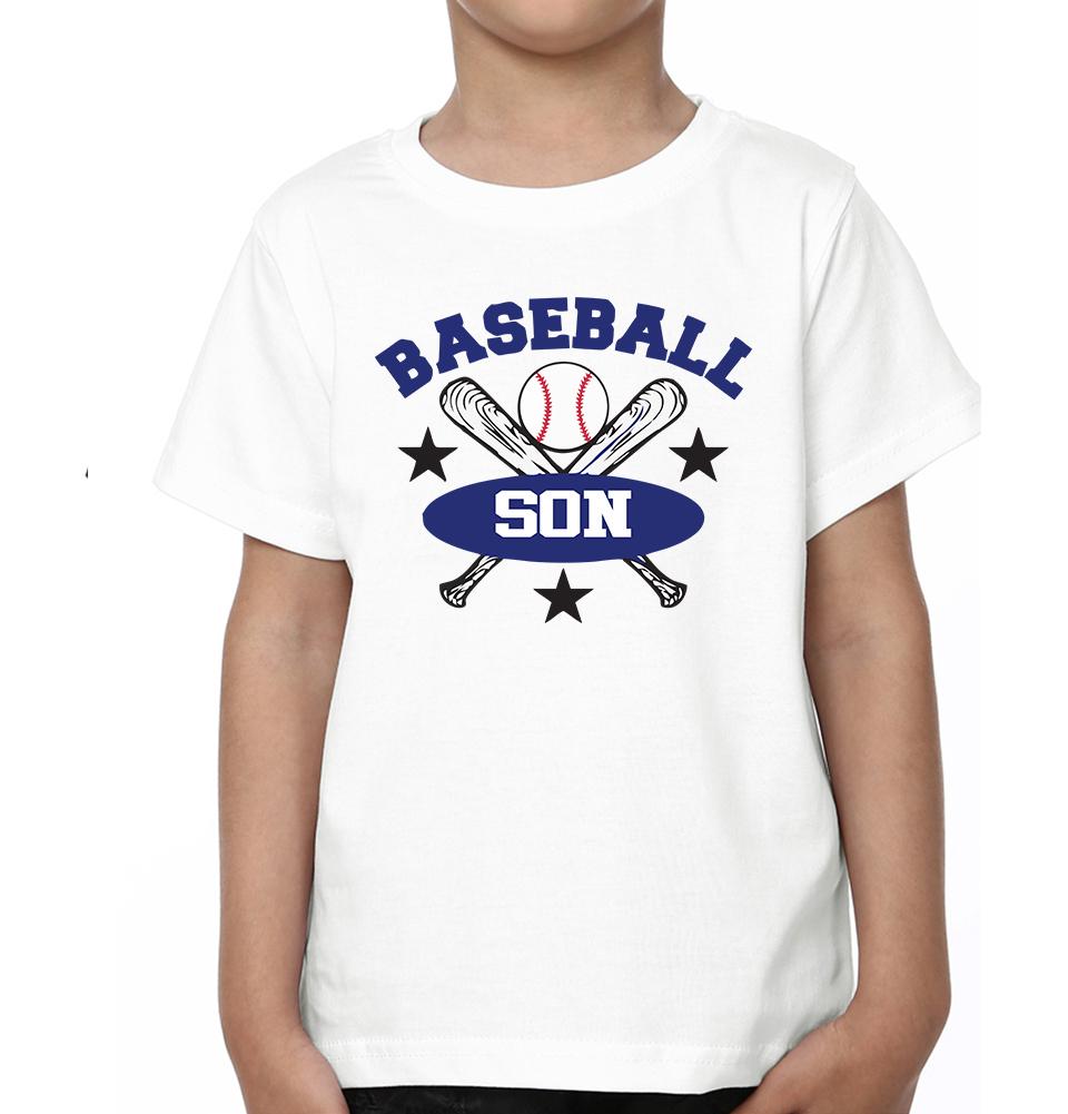 Baseball Mom Baseball Son Mother and Son Matching T-Shirt- FunkyTeesClub