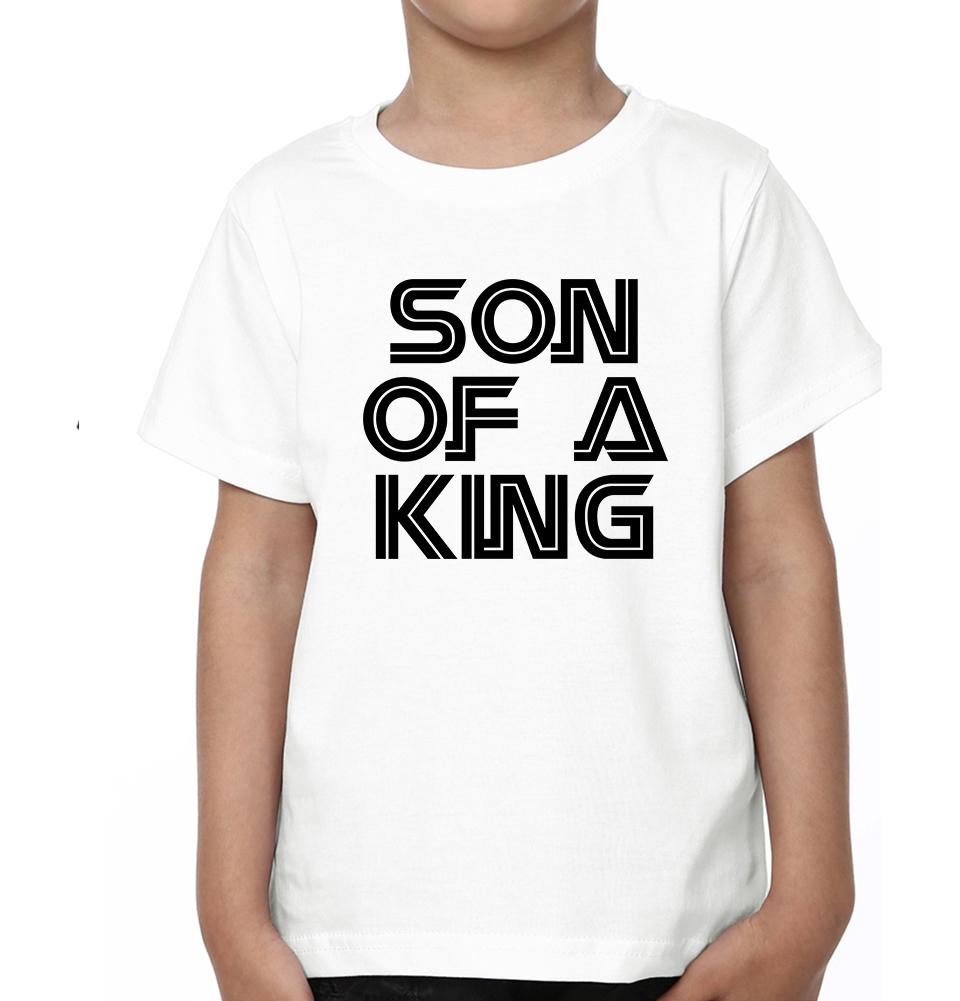 Father Of A Prince Son Of A King Father and Son Matching T-Shirt- FunkyTeesClub