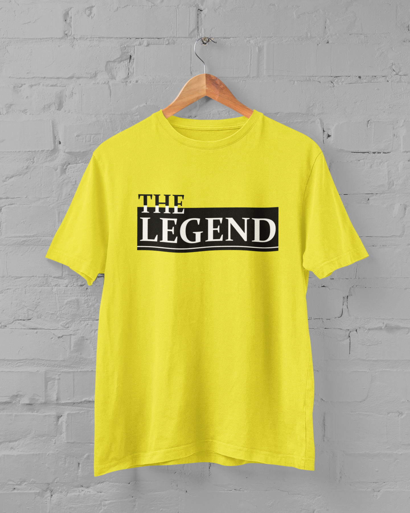 The Legend Father and Son Yellow Matching T-Shirt- FunkyTeesClub