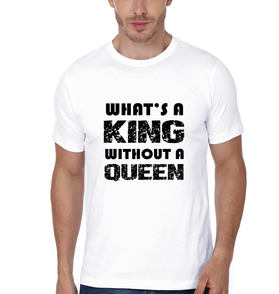 I'M His Queen Couple Half Sleeves T-Shirts -FunkyTees