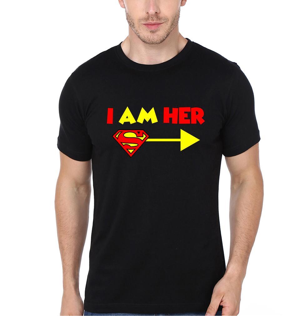 I Am Her I Am His Couple Half Sleeves T-Shirts -FunkyTees
